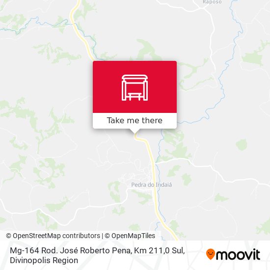 Mg-164 Rod. José Roberto Pena, Km 211,0 Sul map