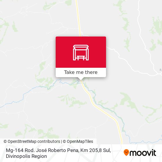 Mg-164 Rod. José Roberto Pena, Km 205,8 Sul map