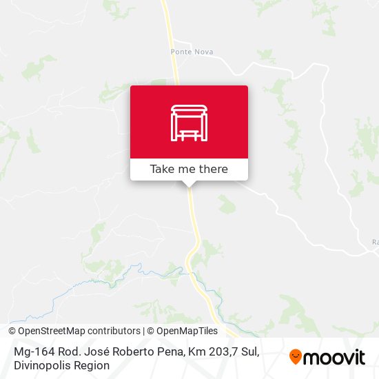 Mg-164 Rod. José Roberto Pena, Km 203,7 Sul map