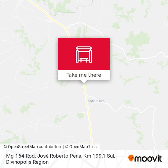 Mapa Mg-164 Rod. José Roberto Pena, Km 199,1 Sul