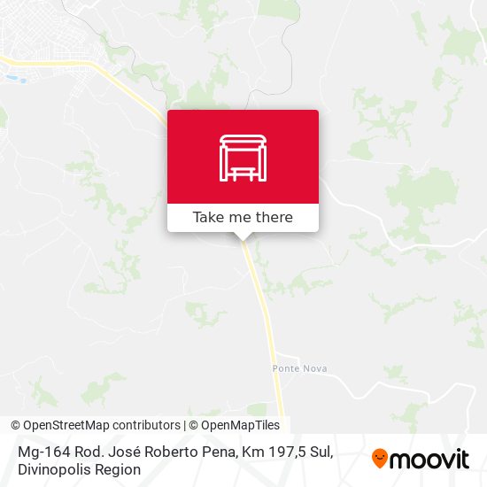 Mg-164 Rod. José Roberto Pena, Km 197,5 Sul map