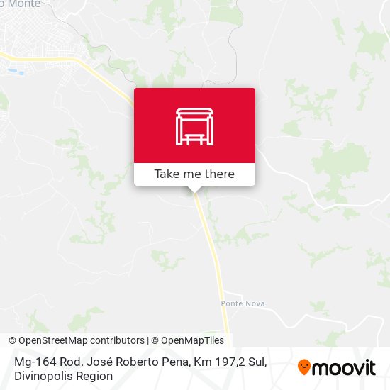 Mg-164 Rod. José Roberto Pena, Km 197,2 Sul map
