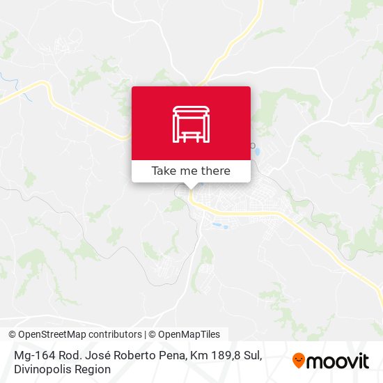 Mg-164 Rod. José Roberto Pena, Km 189,8 Sul map