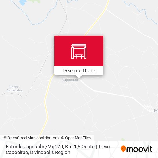 Estrada Japaraíba / Mg170, Km 1,5 Oeste | Trevo Capoeirão map