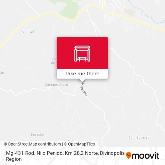 Mapa Mg-431 Rod. Nilo Penido, Km 28,2 Norte