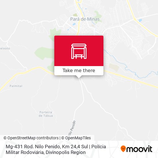 Mapa Mg-431 Rod. Nilo Penido, Km 24,4 Sul | Polícia Militar Rodoviária