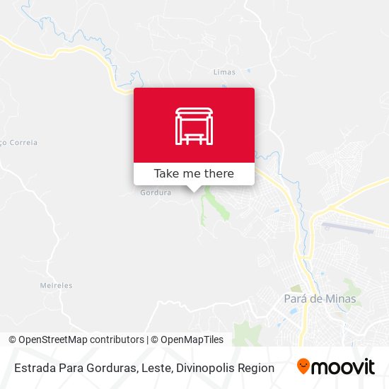 Estrada Para Gorduras, Leste map