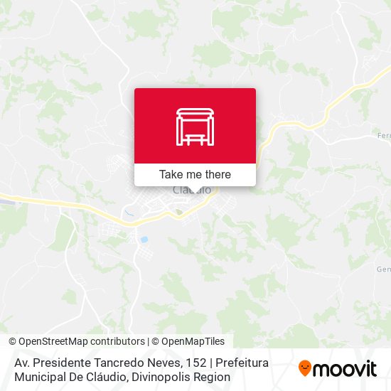 Av. Presidente Tancredo Neves, 152 | Prefeitura Municipal De Cláudio map