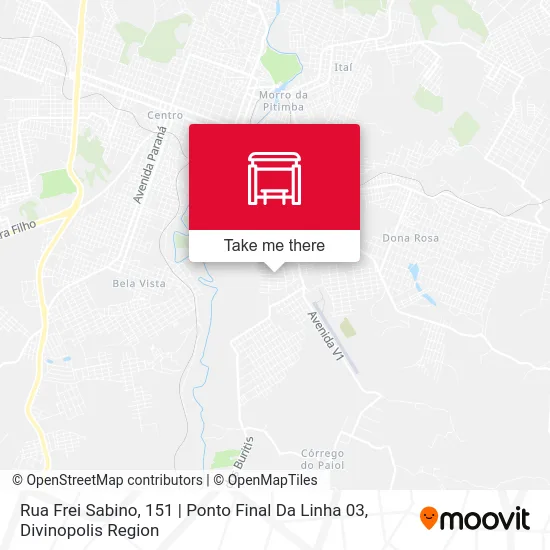 Rua Frei Sabino, 151 | Ponto Final Da Linha 03 map