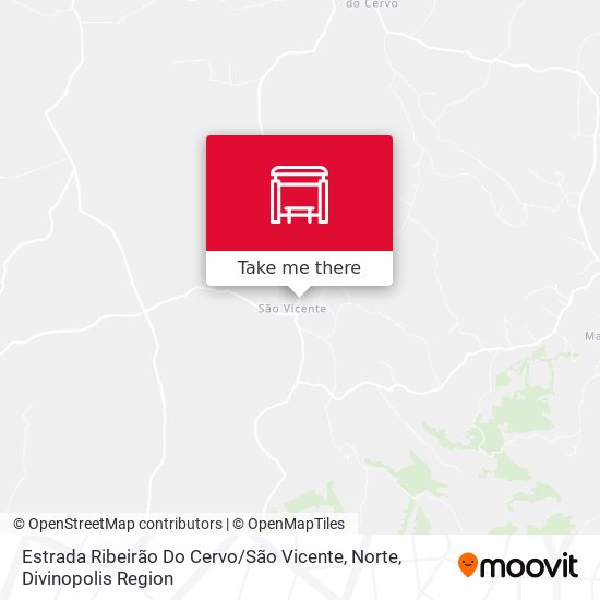 Estrada Ribeirão Do Cervo / São Vicente, Norte map