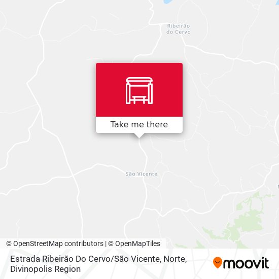 Estrada Ribeirão Do Cervo / São Vicente, Norte map