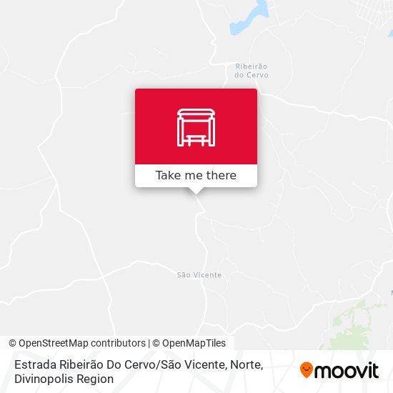 Estrada Ribeirão Do Cervo / São Vicente, Norte map