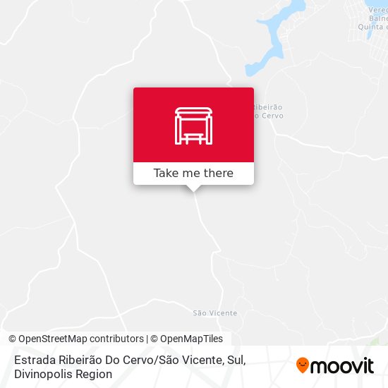 Estrada Ribeirão Do Cervo / São Vicente, Sul map