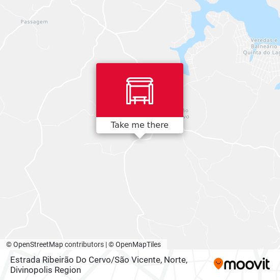 Estrada Ribeirão Do Cervo / São Vicente, Norte map