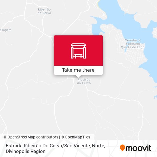 Estrada Ribeirão Do Cervo / São Vicente, Norte map