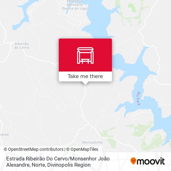 Estrada Ribeirão Do Cervo / Monsenhor João Alexandre, Norte map