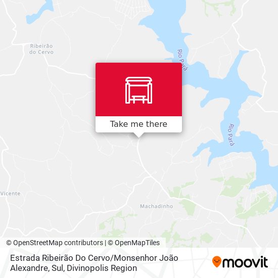 Estrada Ribeirão Do Cervo / Monsenhor João Alexandre, Sul map