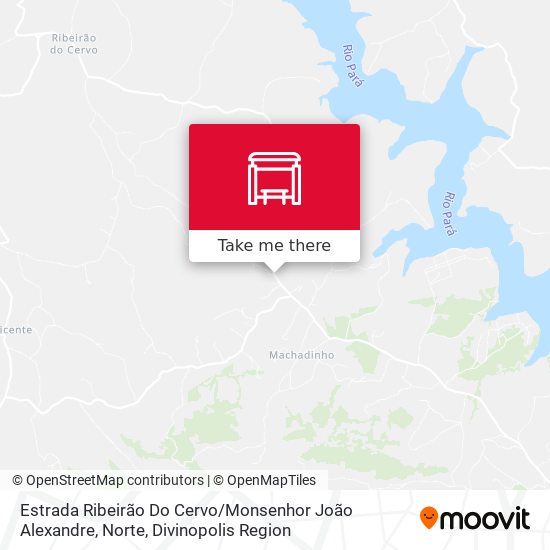 Estrada Ribeirão Do Cervo / Monsenhor João Alexandre, Norte map