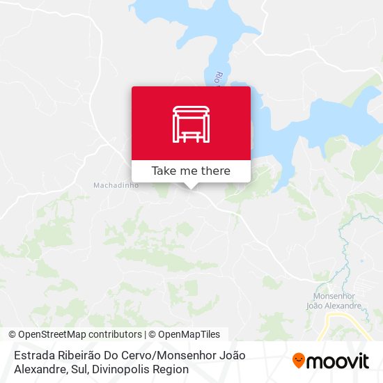 Estrada Ribeirão Do Cervo / Monsenhor João Alexandre, Sul map