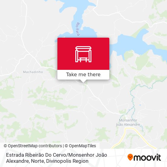 Estrada Ribeirão Do Cervo / Monsenhor João Alexandre, Norte map