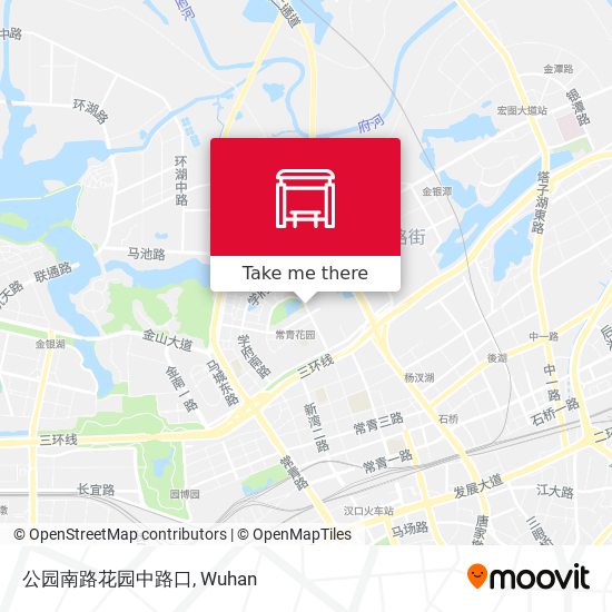 公园南路花园中路口 map