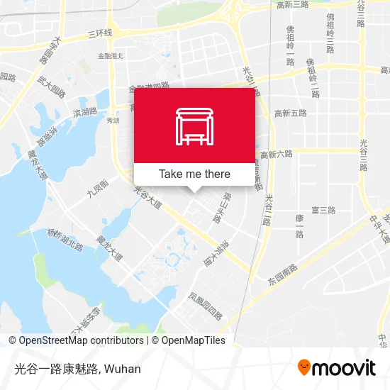 光谷一路康魅路 map