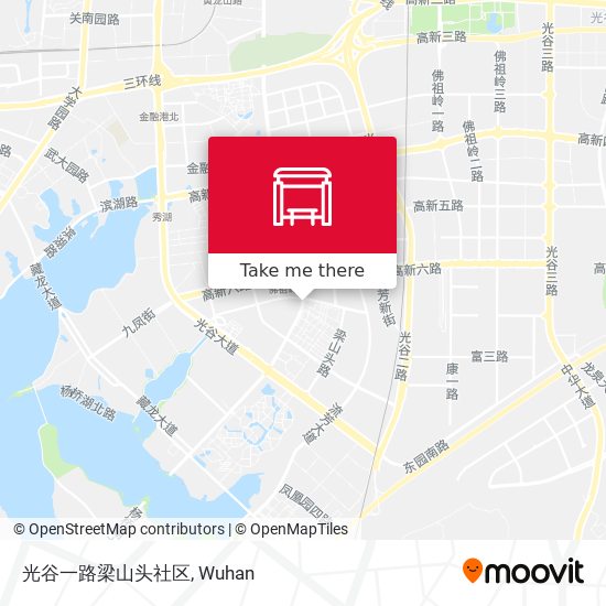 光谷一路梁山头社区 map