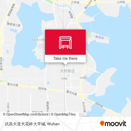 武昌大道大花岭大学城 map