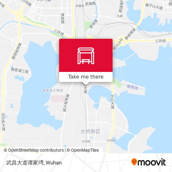 武昌大道谭家塆 map