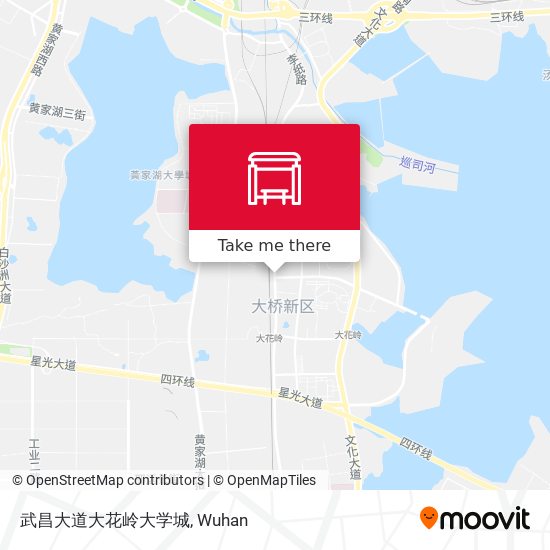 武昌大道大花岭大学城 map