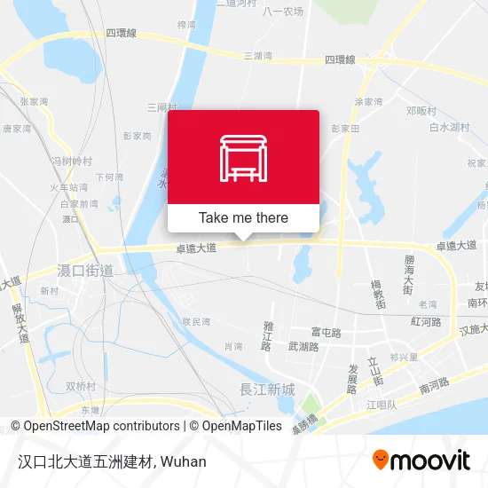 汉口北大道五洲建材 map