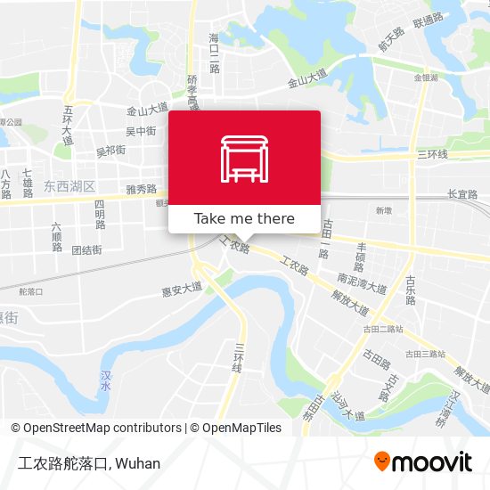 工农路舵落口 map