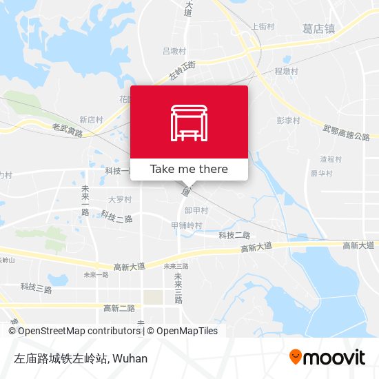 左庙路城铁左岭站 map