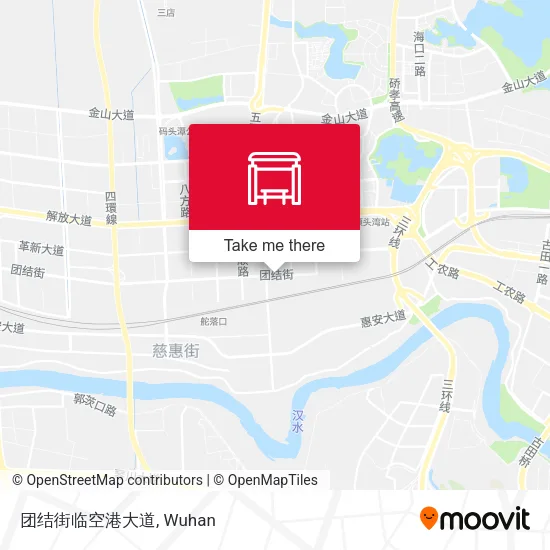 团结街临空港大道 map