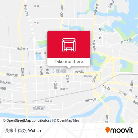 吴家山街办 map