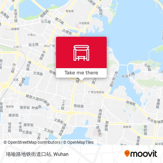 珞喻路地铁街道口站 map