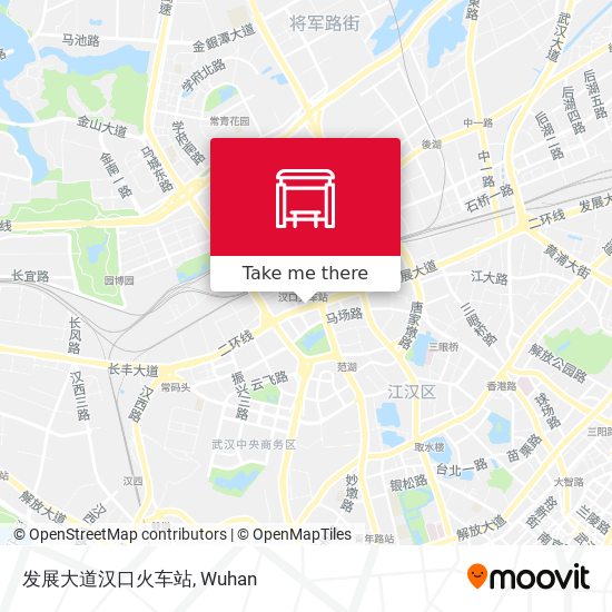 发展大道汉口火车站 map