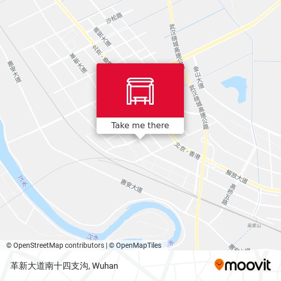 革新大道南十四支沟 map