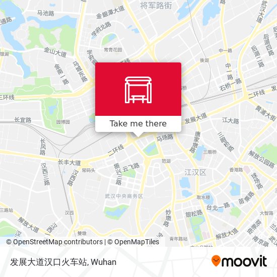 发展大道汉口火车站 map