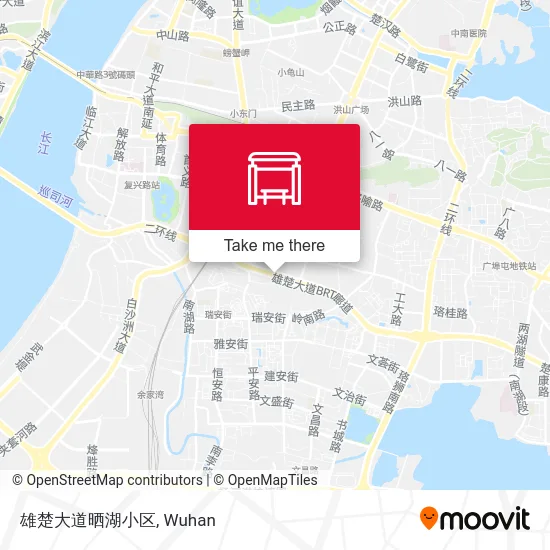 雄楚大道晒湖小区 map