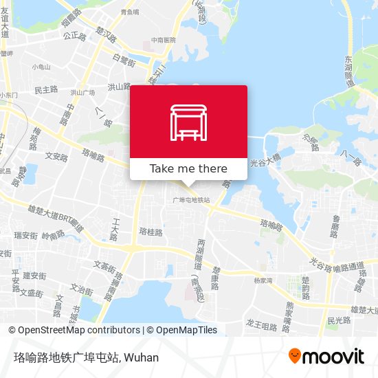 珞喻路地铁广埠屯站 map