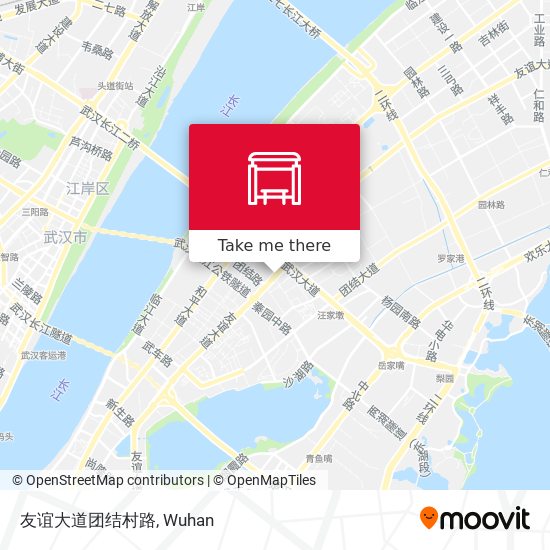 友谊大道团结村路 map