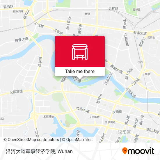 沿河大道军事经济学院 map