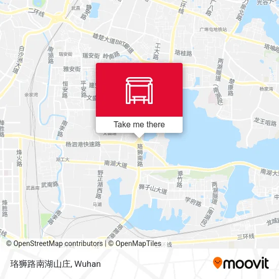 珞狮路南湖山庄 map