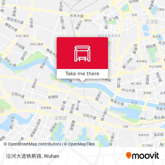 沿河大道铁桥路 map