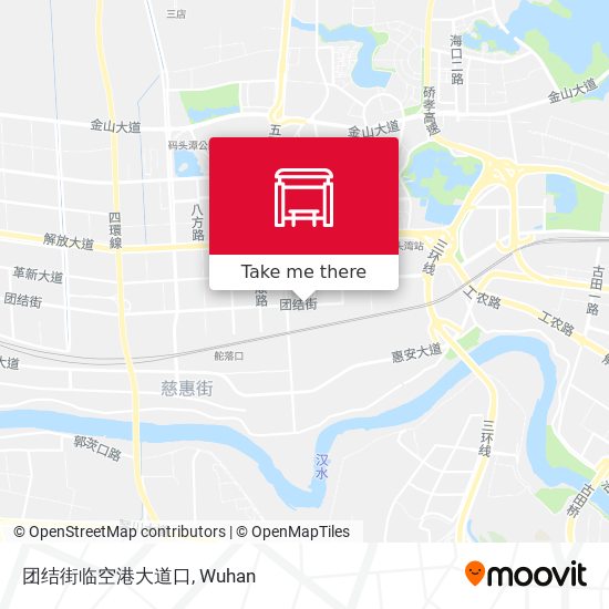 团结街临空港大道口 map