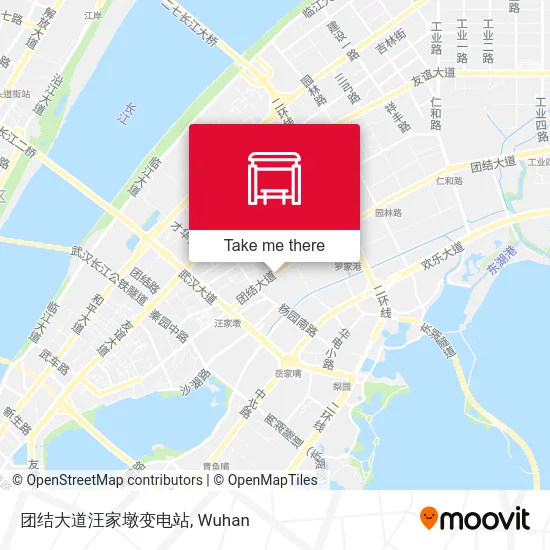 团结大道汪家墩变电站 map