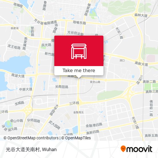 光谷大道关南村 map