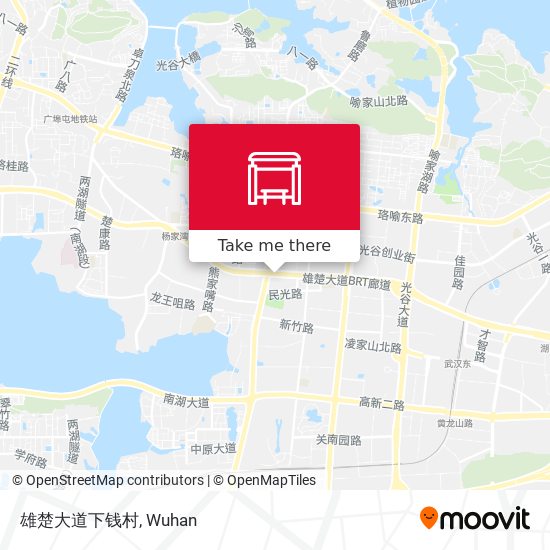 雄楚大道下钱村 map