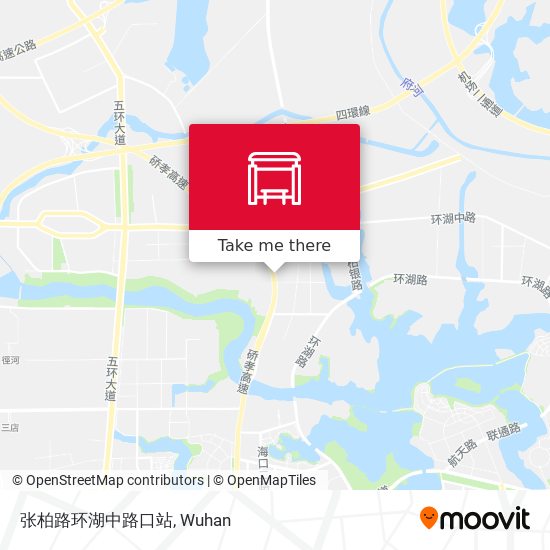张柏路环湖中路口站 map